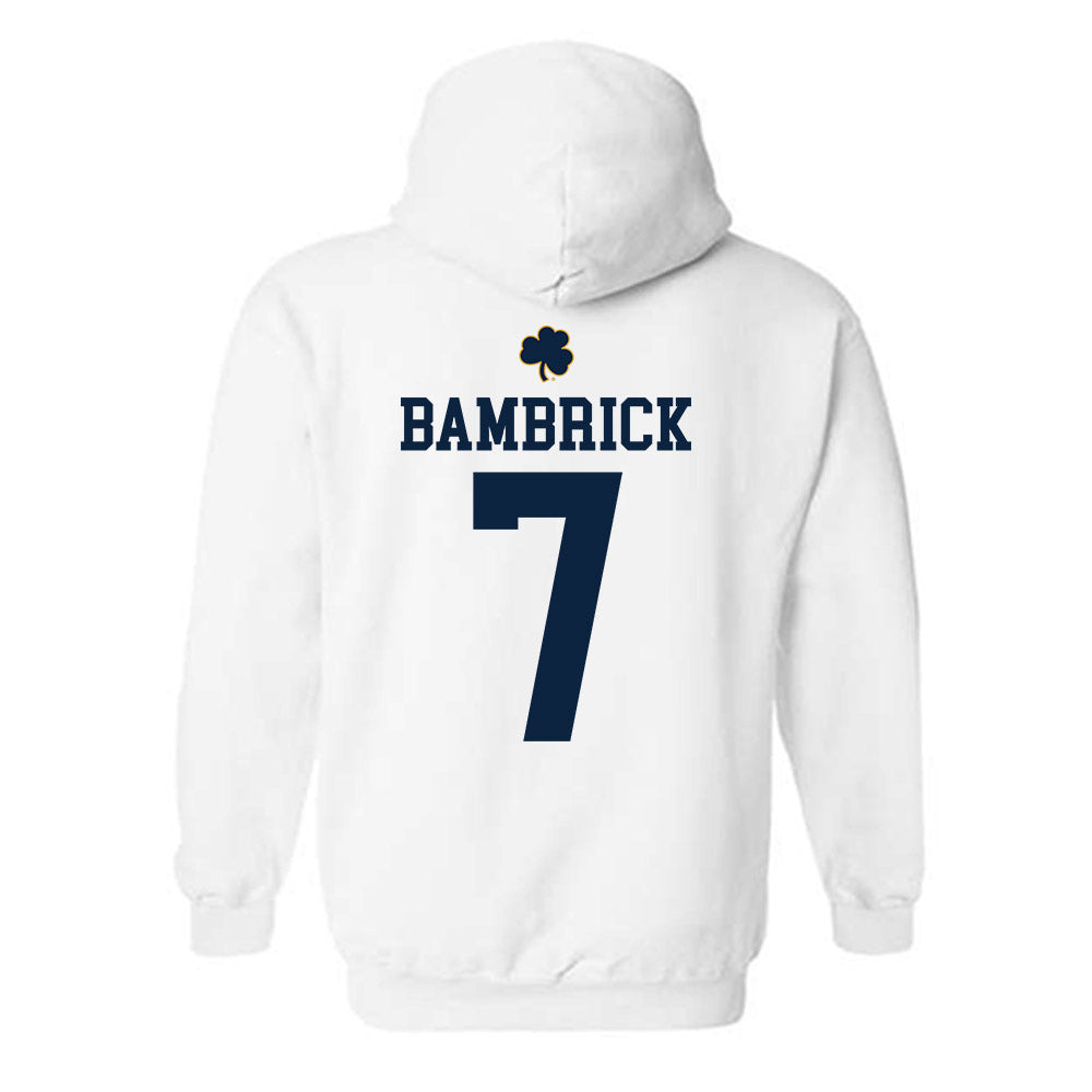 Notre Dame - NCAA Men's Lacrosse : Joey Bambrick - Classic Shersey Hooded Sweatshirt-1