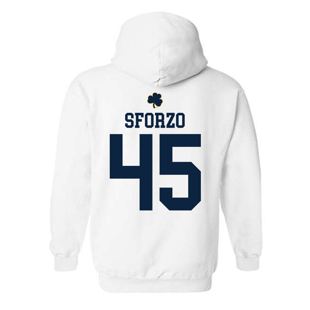 Notre Dame - NCAA Men's Lacrosse : Ryan Sforzo - Classic Shersey Hooded Sweatshirt-1