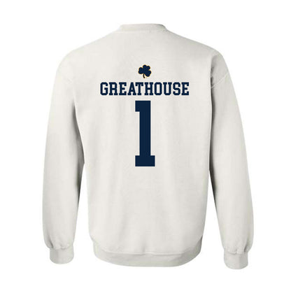 Notre Dame - NCAA Football : Jaden Greathouse - Classic Shersey Crewneck Sweatshirt-1