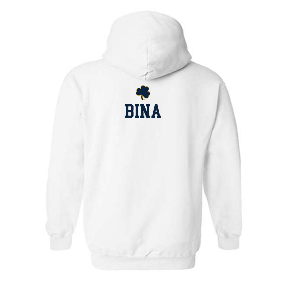 Notre Dame - NCAA Women's Swimming & Diving : Ellie Bina - Classic Shersey Hooded Sweatshirt-1