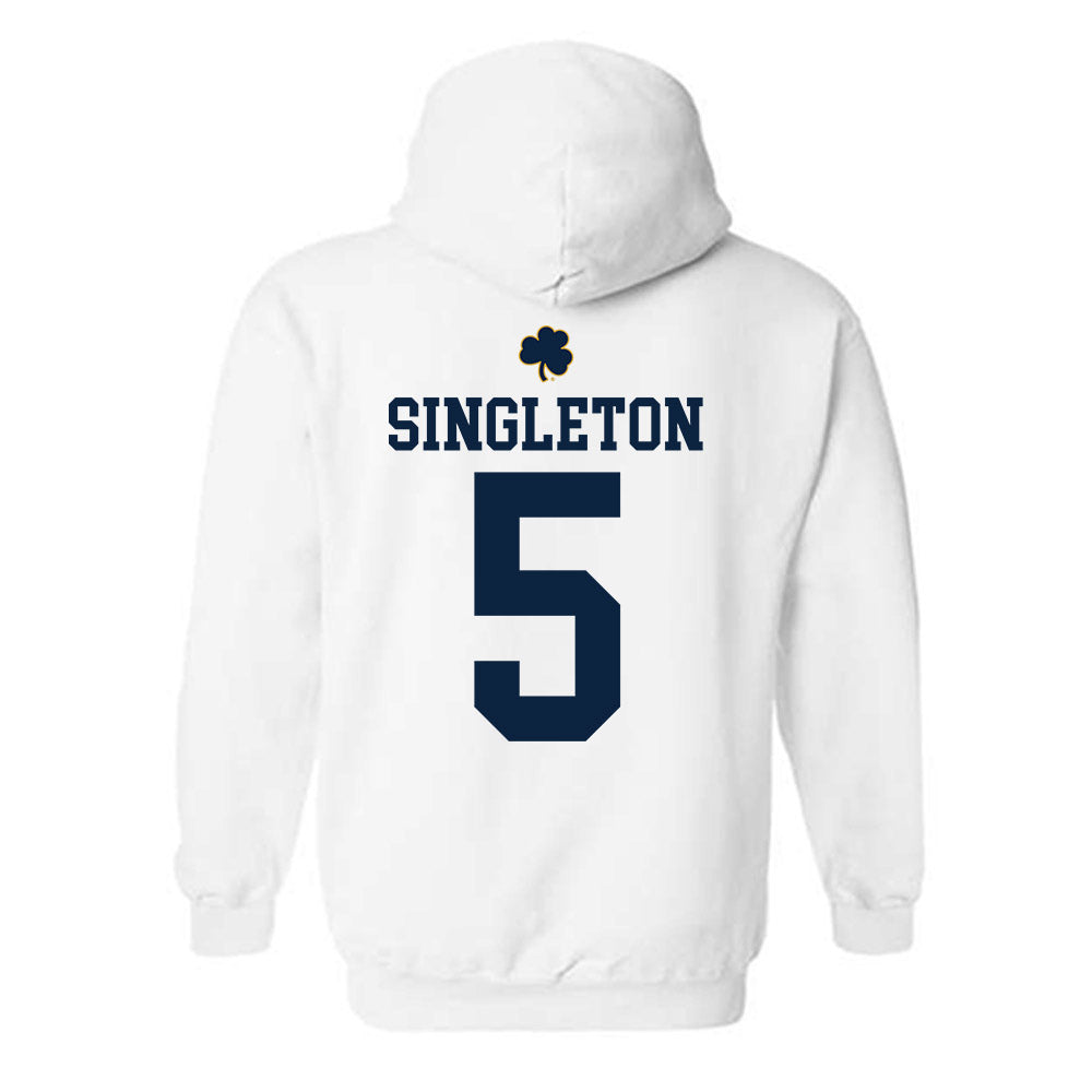 Notre Dame - NCAA Baseball : Dylan Singleton - Classic Shersey Hooded Sweatshirt-1