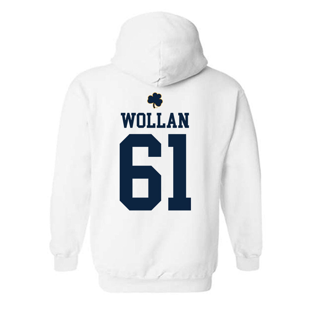 Notre Dame - NCAA Football : Robbie Wollan - Classic Shersey Hooded Sweatshirt-1