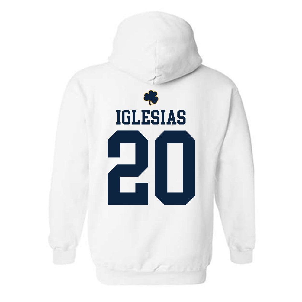 Notre Dame - NCAA Men's Lacrosse : Miguel Iglesias - Classic Shersey Hooded Sweatshirt-1
