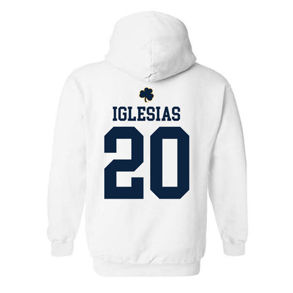 Notre Dame - NCAA Men's Lacrosse : Miguel Iglesias - Classic Shersey Hooded Sweatshirt-1