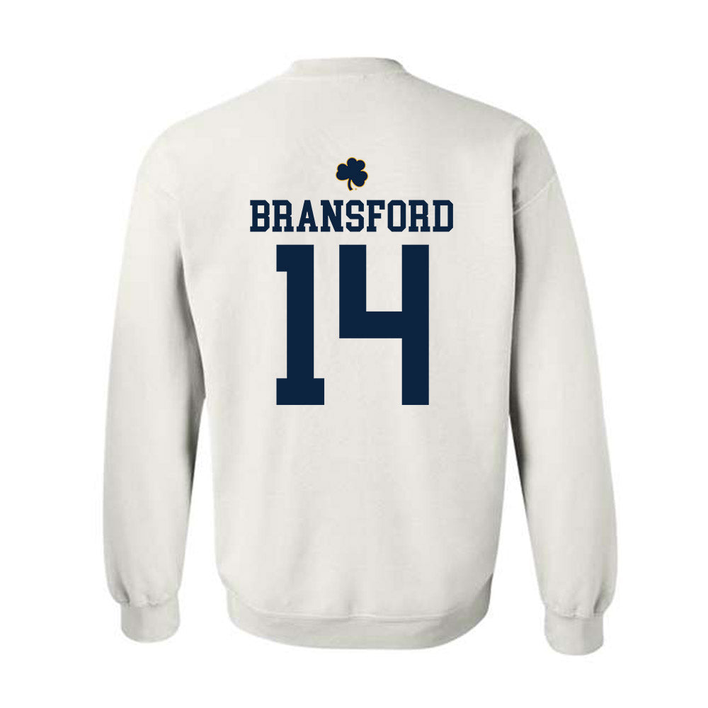 Notre Dame - NCAA Women's Basketball : Kk Bransford - Classic Shersey Crewneck Sweatshirt-1