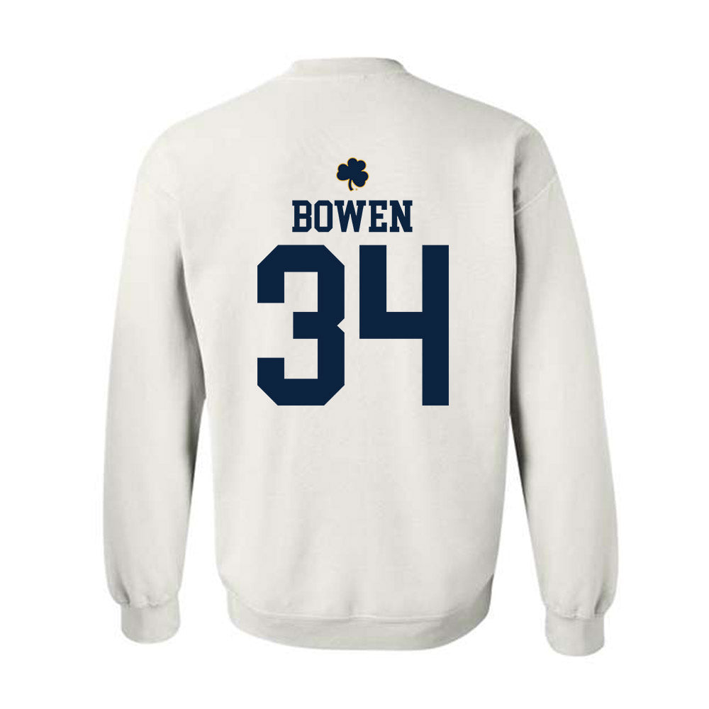 Notre Dame - NCAA Football : Drayk Bowen - Classic Shersey Crewneck Sweatshirt-1