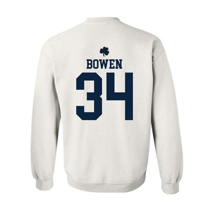 Notre Dame - NCAA Football : Drayk Bowen - Classic Shersey Crewneck Sweatshirt-1