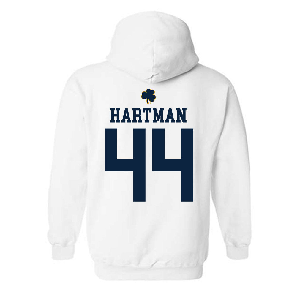 Notre Dame - NCAA Baseball : Trent Hartman - Classic Shersey Hooded Sweatshirt-1