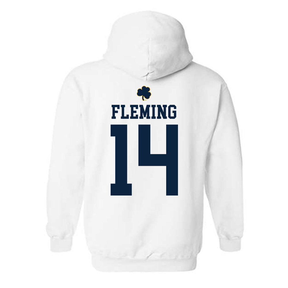 Notre Dame - NCAA Men's Ice Hockey : Maddox Fleming - Classic Shersey Hooded Sweatshirt-1