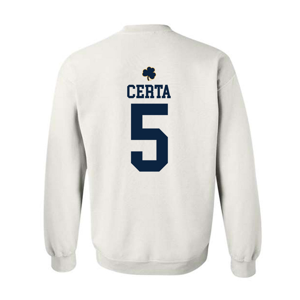 Notre Dame - NCAA Men's Basketball : Cole Certa - Classic Shersey Crewneck Sweatshirt-1