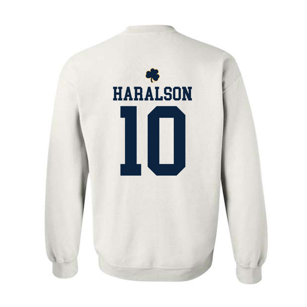 Notre Dame - NCAA Men's Basketball : Jalen Haralson - Classic Shersey Crewneck Sweatshirt-1