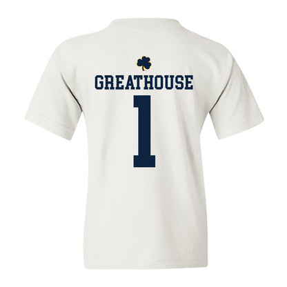 Notre Dame - NCAA Football : Jaden Greathouse - Classic Shersey Youth T-Shirt-1