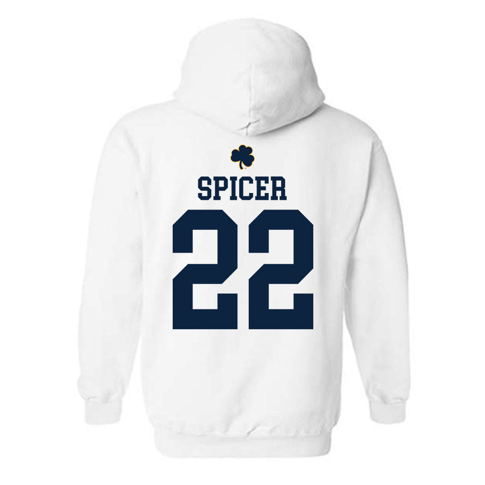 Notre Dame - NCAA Men's Soccer : Nolan Spicer - Classic Shersey Hooded Sweatshirt-1