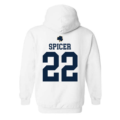 Notre Dame - NCAA Men's Soccer : Nolan Spicer - Classic Shersey Hooded Sweatshirt-1