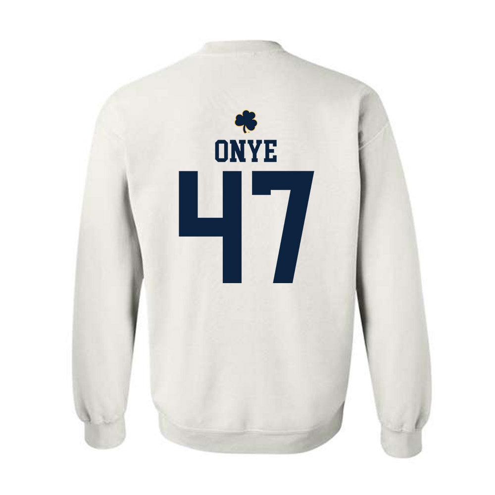 Notre Dame - NCAA Football : Jason Onye - Classic Shersey Crewneck Sweatshirt-1