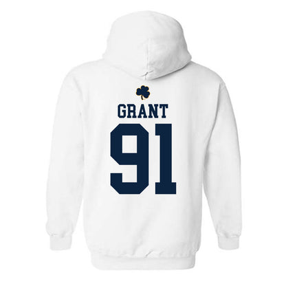 Notre Dame - NCAA Men's Lacrosse : Griffin Grant - Classic Shersey Hooded Sweatshirt-1
