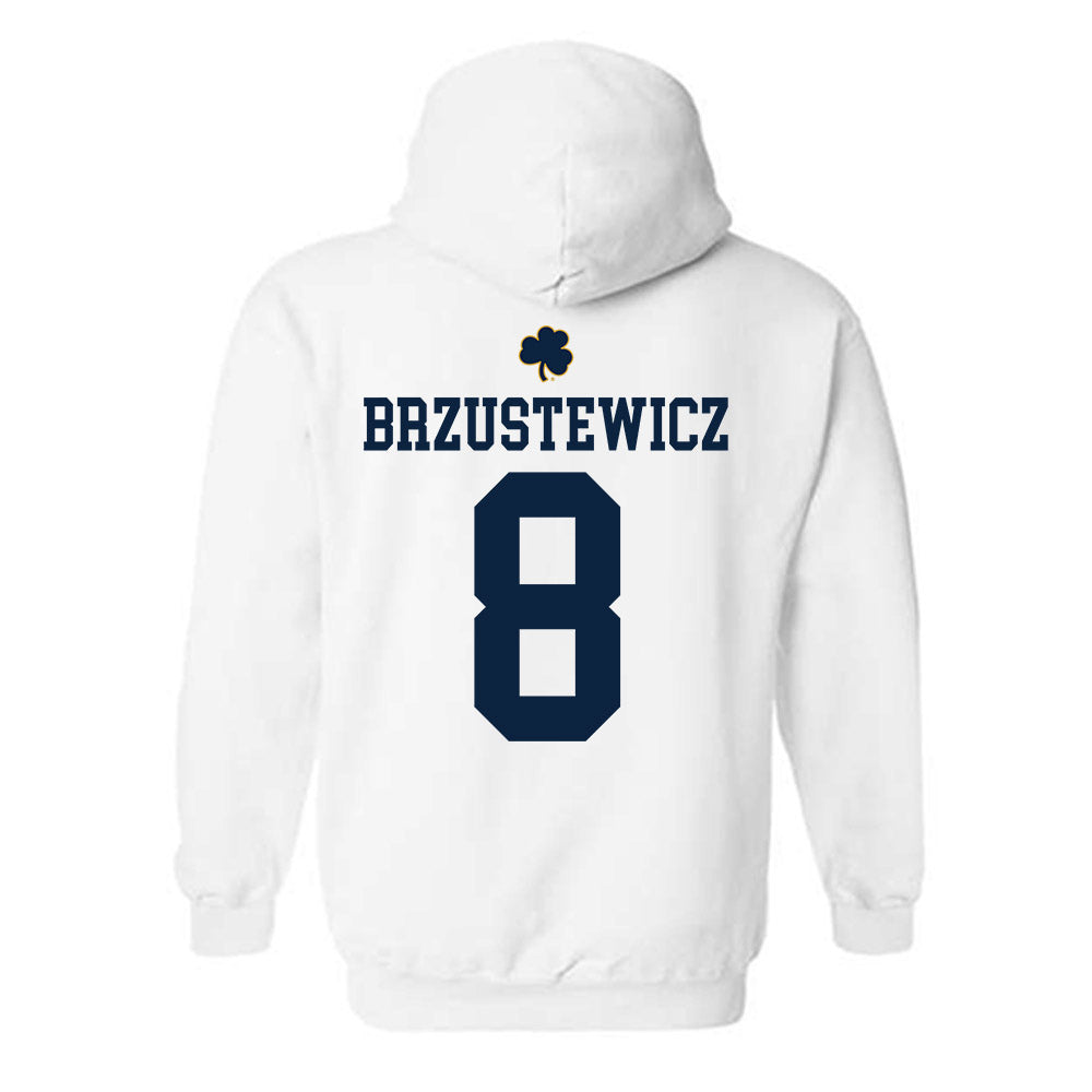 Notre Dame - NCAA Baseball : Hudson Brzustewicz - Classic Shersey Hooded Sweatshirt-1