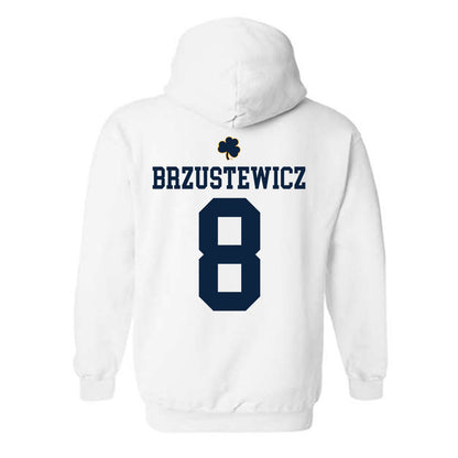 Notre Dame - NCAA Baseball : Hudson Brzustewicz - Classic Shersey Hooded Sweatshirt-1