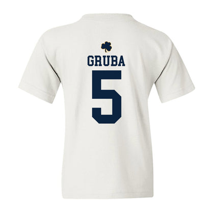 Notre Dame - NCAA Men's Ice Hockey : Leo Gruba - Classic Shersey Youth T-Shirt-1