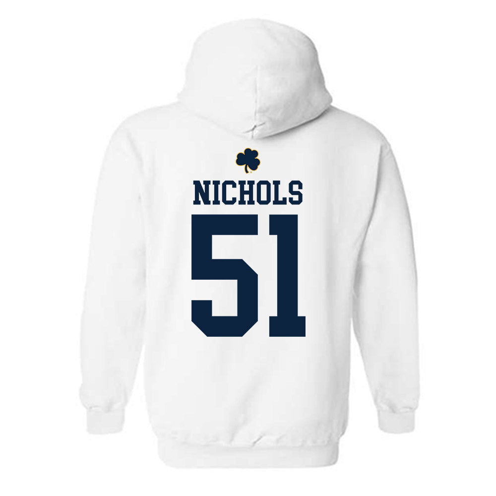 Notre Dame - NCAA Football : Ben Nichols - Classic Shersey Hooded Sweatshirt-1