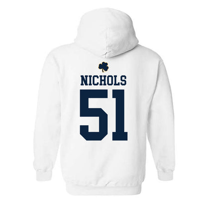 Notre Dame - NCAA Football : Ben Nichols - Classic Shersey Hooded Sweatshirt-1