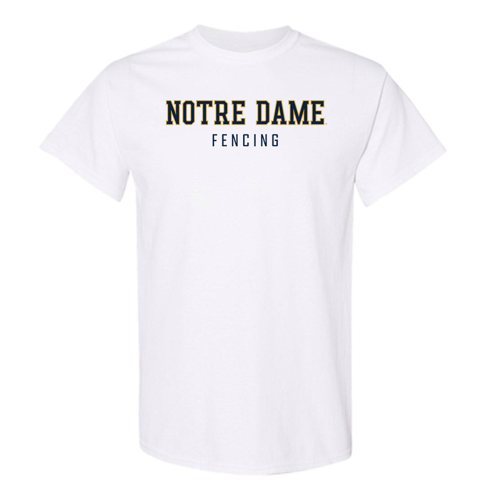 Notre Dame - NCAA Men's Fencing : Liam Bas - Classic Shersey T-Shirt-0
