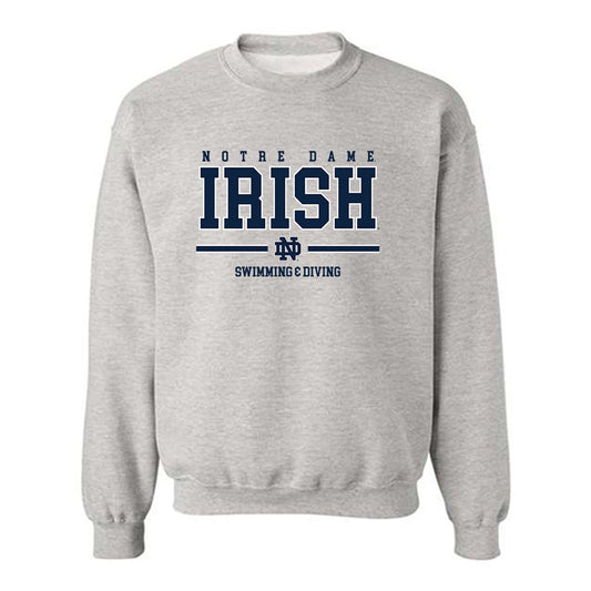 Notre Dame - NCAA Men's Swimming & Diving : Zack Oswald - Classic Shersey Crewneck Sweatshirt-0