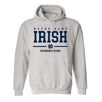 Notre Dame - NCAA Men's Swimming & Diving : Zack Oswald - Classic Shersey Hooded Sweatshirt-0