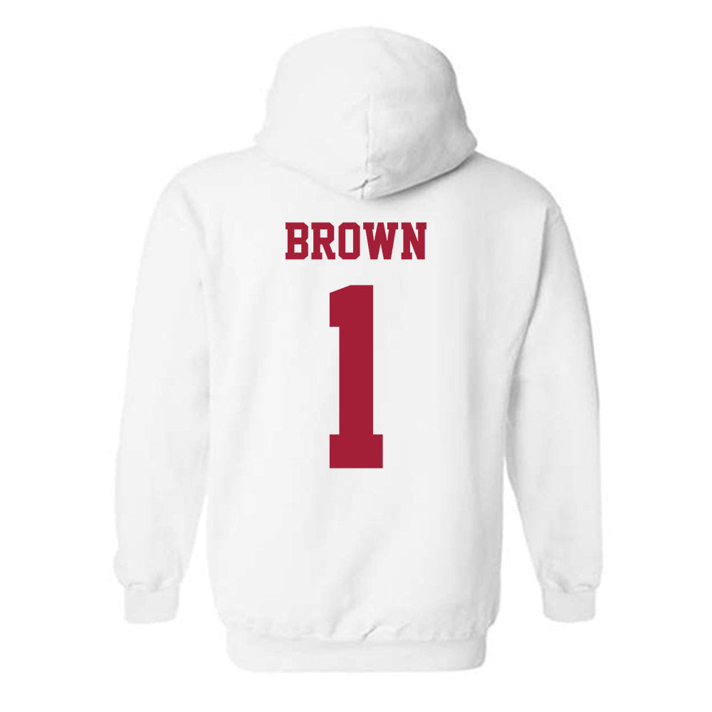 Oklahoma - NCAA Men's Basketball : Xzayvier Brown - Classic Shersey Hooded Sweatshirt-1