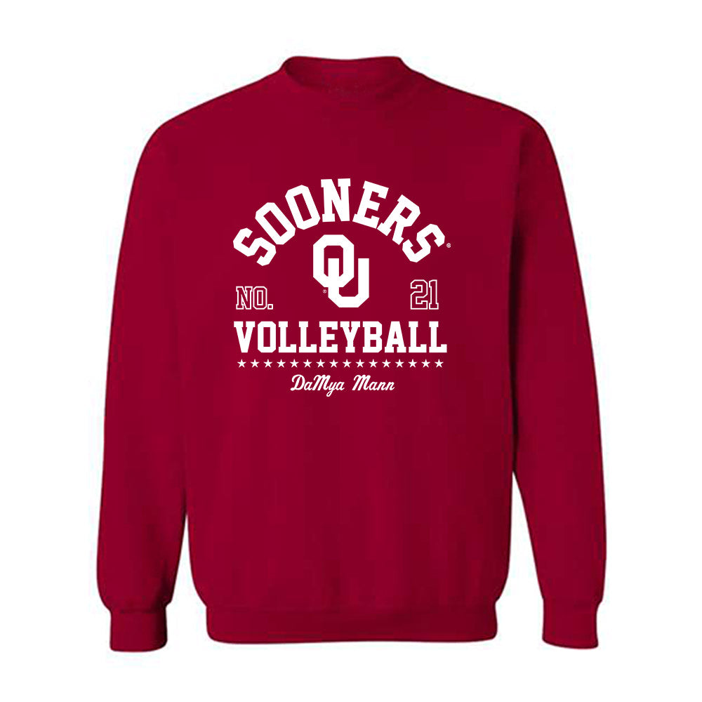Oklahoma - NCAA Women's Volleyball : DaMya Mann - Classic Fashion Shersey Crewneck Sweatshirt-0
