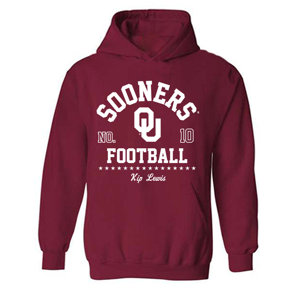 Oklahoma - NCAA Football : Kip Lewis - Classic Fashion Shersey Hooded Sweatshirt-0