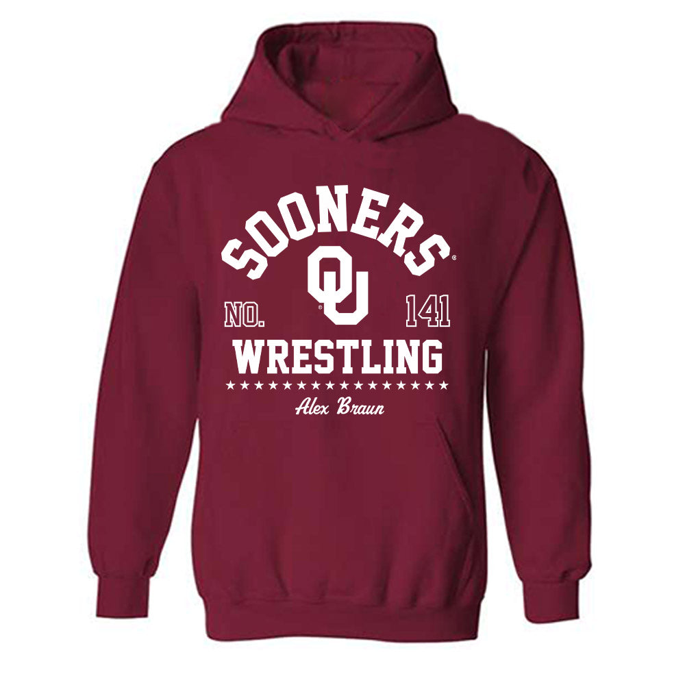 Oklahoma - NCAA Wrestling : Alex Braun - Classic Fashion Shersey Hooded Sweatshirt-0
