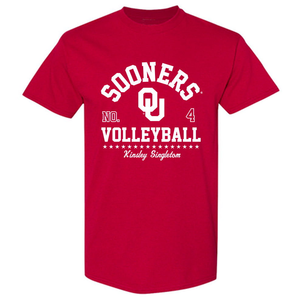 Oklahoma - NCAA Women's Volleyball : Kinsley Singleton - Classic Fashion Shersey T-Shirt-0