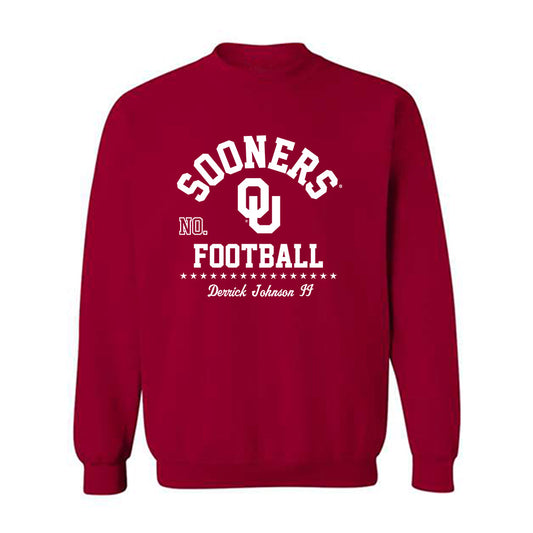 Oklahoma - NCAA Football : Derrick Johnson II - Classic Fashion Shersey Crewneck Sweatshirt-0