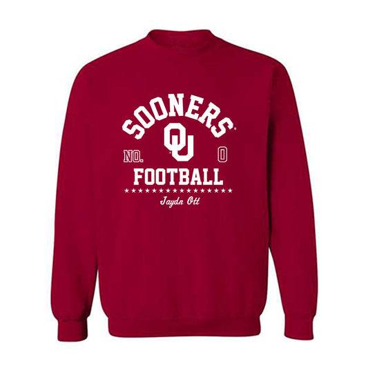 Oklahoma - NCAA Football : Jaydn Ott - Classic Fashion Shersey Crewneck Sweatshirt-0