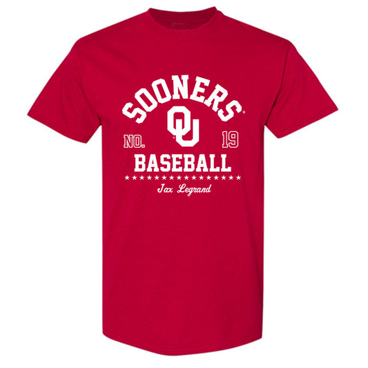 Oklahoma - NCAA Baseball : Jax Legrand - Classic Fashion Shersey T-Shirt-0
