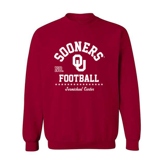Oklahoma - NCAA Football : Jermichael Carter - Classic Fashion Shersey Crewneck Sweatshirt-0