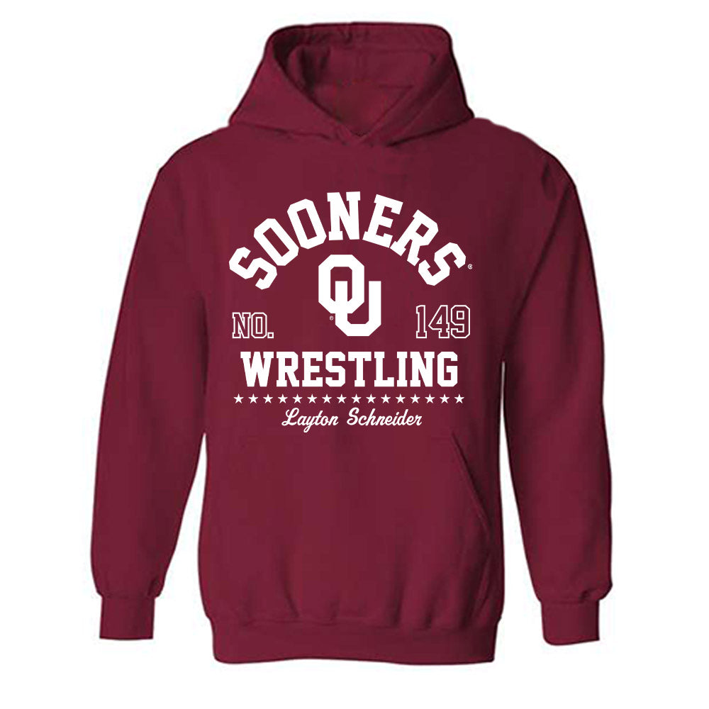 Oklahoma - NCAA Wrestling : Layton Schneider - Classic Fashion Shersey Hooded Sweatshirt-0
