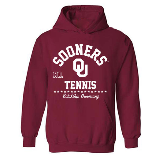 Oklahoma - NCAA Women's Tennis : Salakthip Ounmuang - Classic Fashion Shersey Hooded Sweatshirt-0