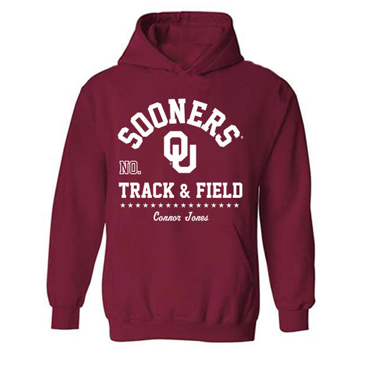 Oklahoma - NCAA Men's Track & Field : Connor Jones - Classic Fashion Shersey Hooded Sweatshirt-0