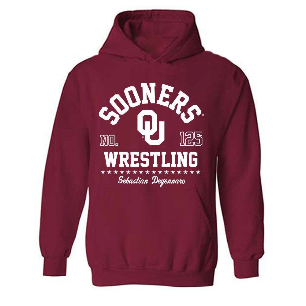 Oklahoma - NCAA Wrestling : Sebastian Degennaro - Classic Fashion Shersey Hooded Sweatshirt-0