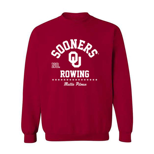 Oklahoma - NCAA Women's Rowing : Mattie Pitman - Classic Fashion Shersey Crewneck Sweatshirt-0