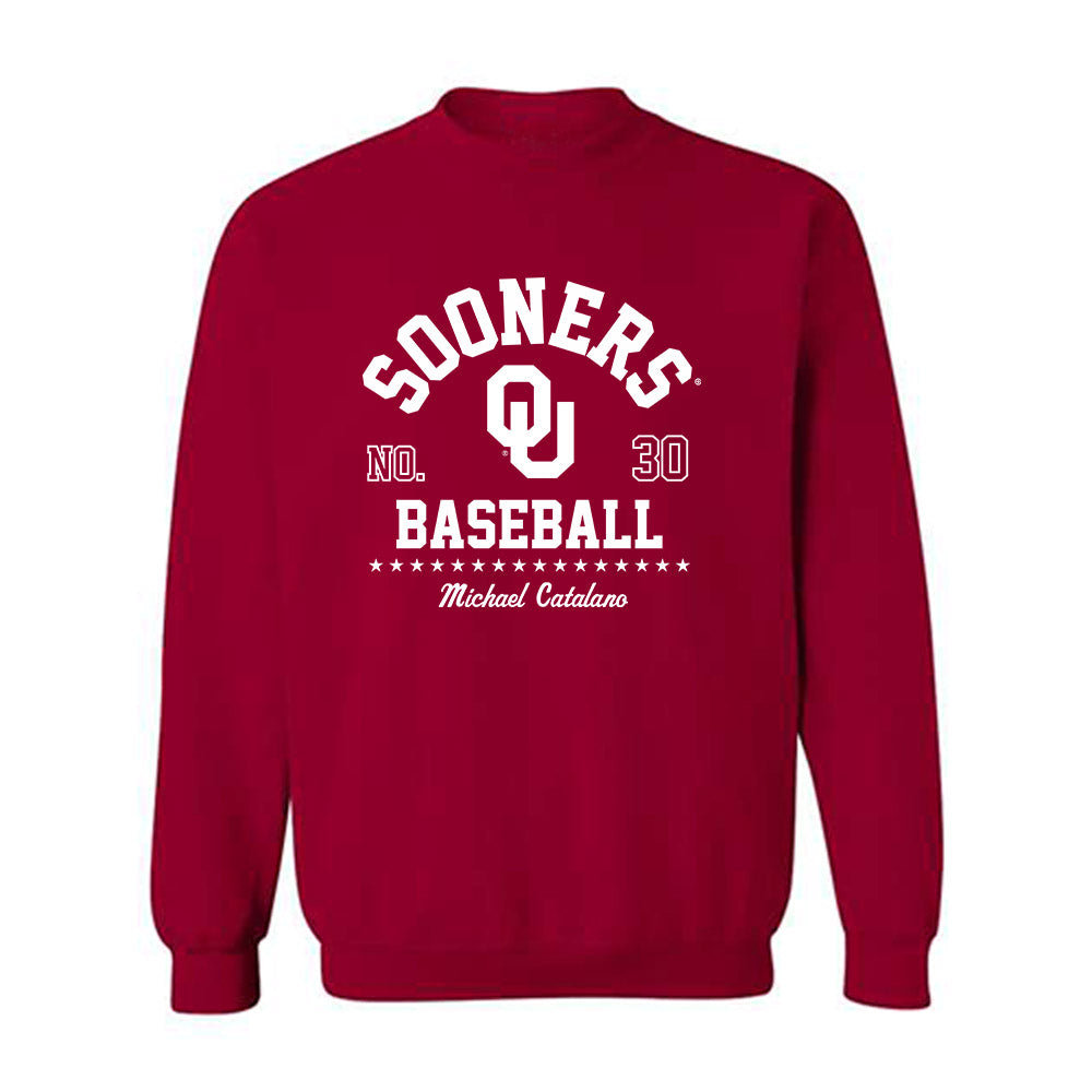 Oklahoma - NCAA Baseball : Michael Catalano - Classic Fashion Shersey Crewneck Sweatshirt-0