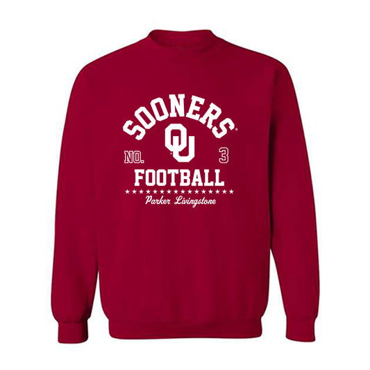 Oklahoma - NCAA Football : Parker Livingstone - Classic Fashion Shersey Crewneck Sweatshirt-0