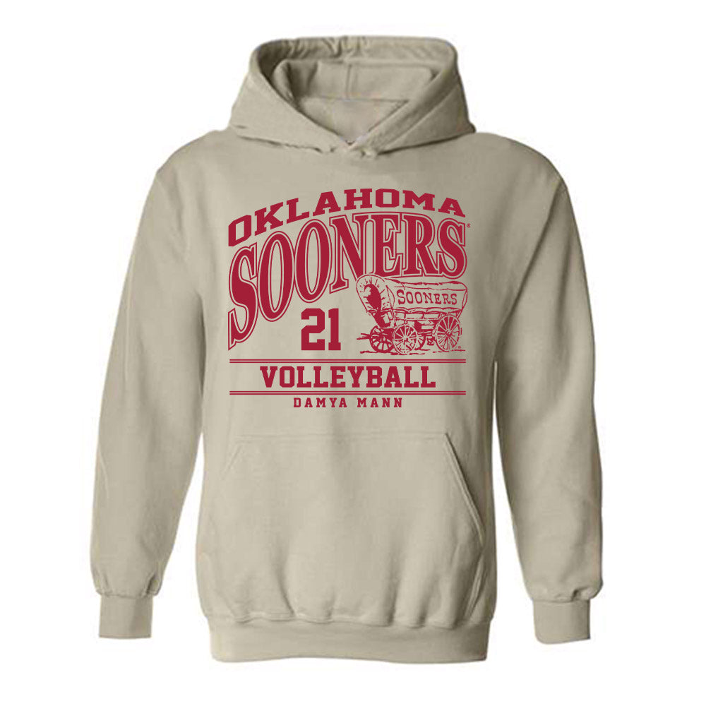 Oklahoma - NCAA Women's Volleyball : DaMya Mann - Classic Fashion Shersey Hooded Sweatshirt-0