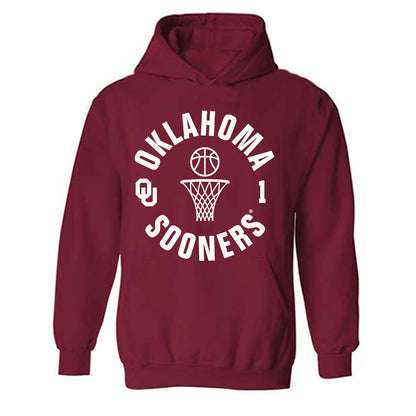 Oklahoma - NCAA Men's Basketball : Xzayvier Brown - Sports Shersey Hooded Sweatshirt-0