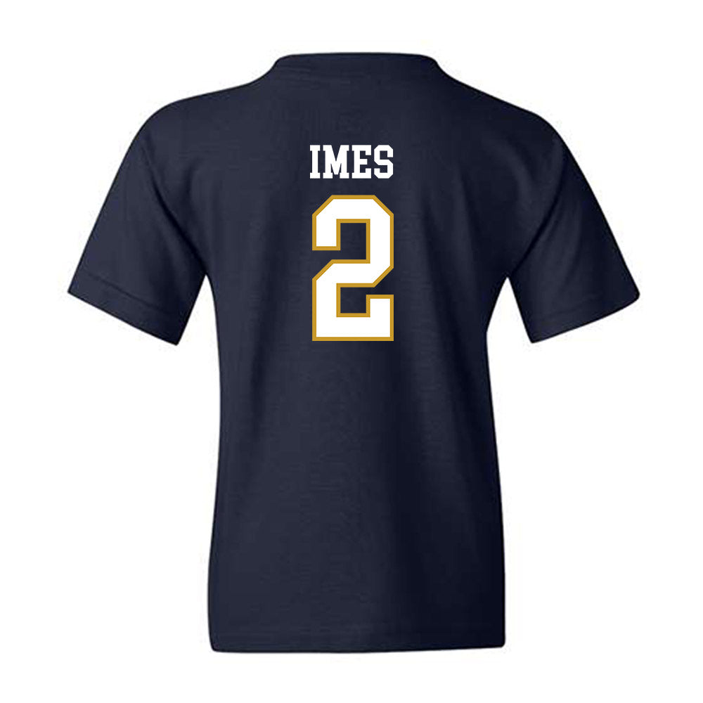 Notre Dame - NCAA Men's Basketball : Logan Imes - Sports Shersey Youth T-Shirt-1