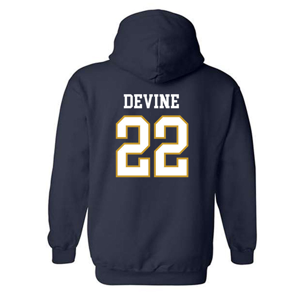 Notre Dame - NCAA Men's Basketball : Luke Devine - Sports Shersey Hooded Sweatshirt-1