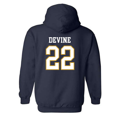 Notre Dame - NCAA Men's Basketball : Luke Devine - Sports Shersey Hooded Sweatshirt-1