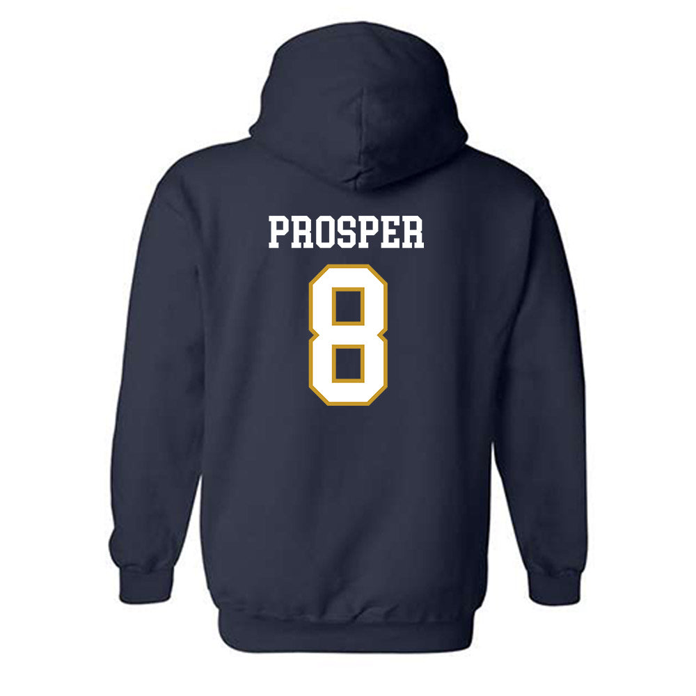 Notre Dame - NCAA Women's Basketball : Cassandre Prosper - Sports Shersey Hooded Sweatshirt-1